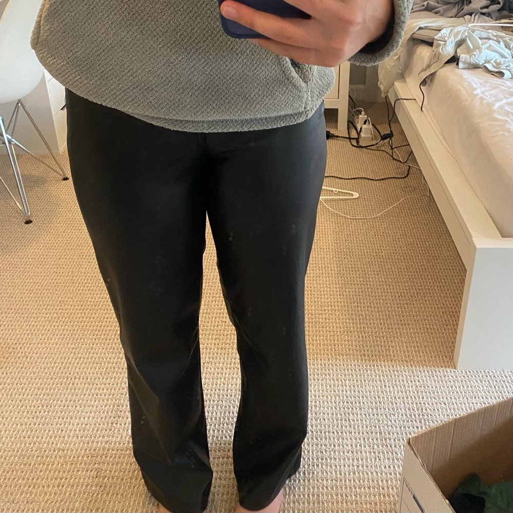black leather tillys pants